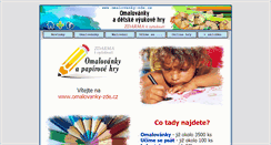 Desktop Screenshot of omalovanky-zde.cz