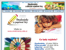 Tablet Screenshot of omalovanky-zde.cz